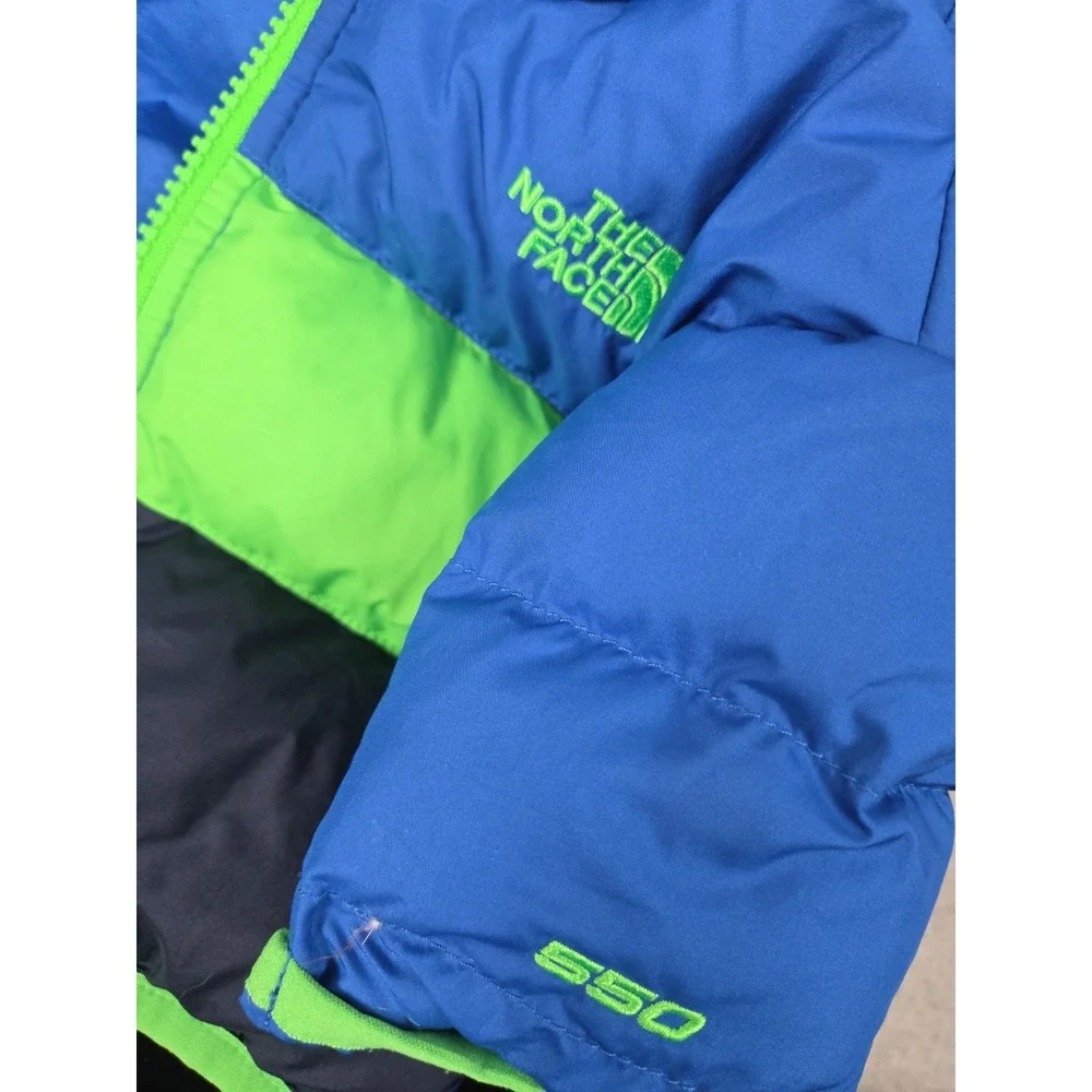 The North Face Moondoggy 550 Down Reversible Puffer Jacket Coat Boys 6-12 Mos